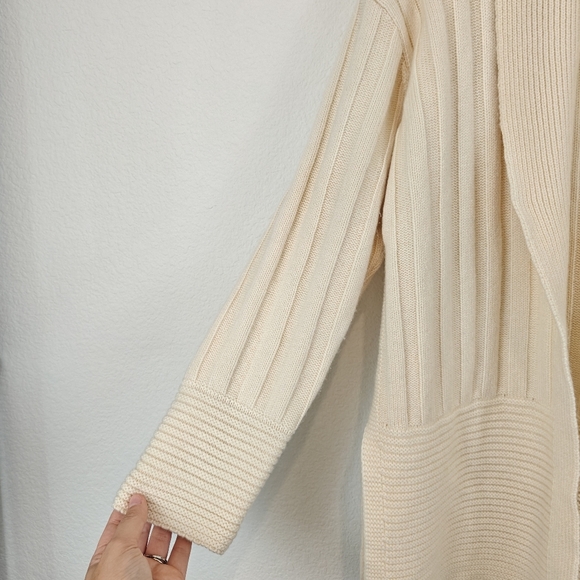 Lafayette 148 Nwot Cashmere Open Front Cream Cartigan Size Small Women's - Picture 5 of 16